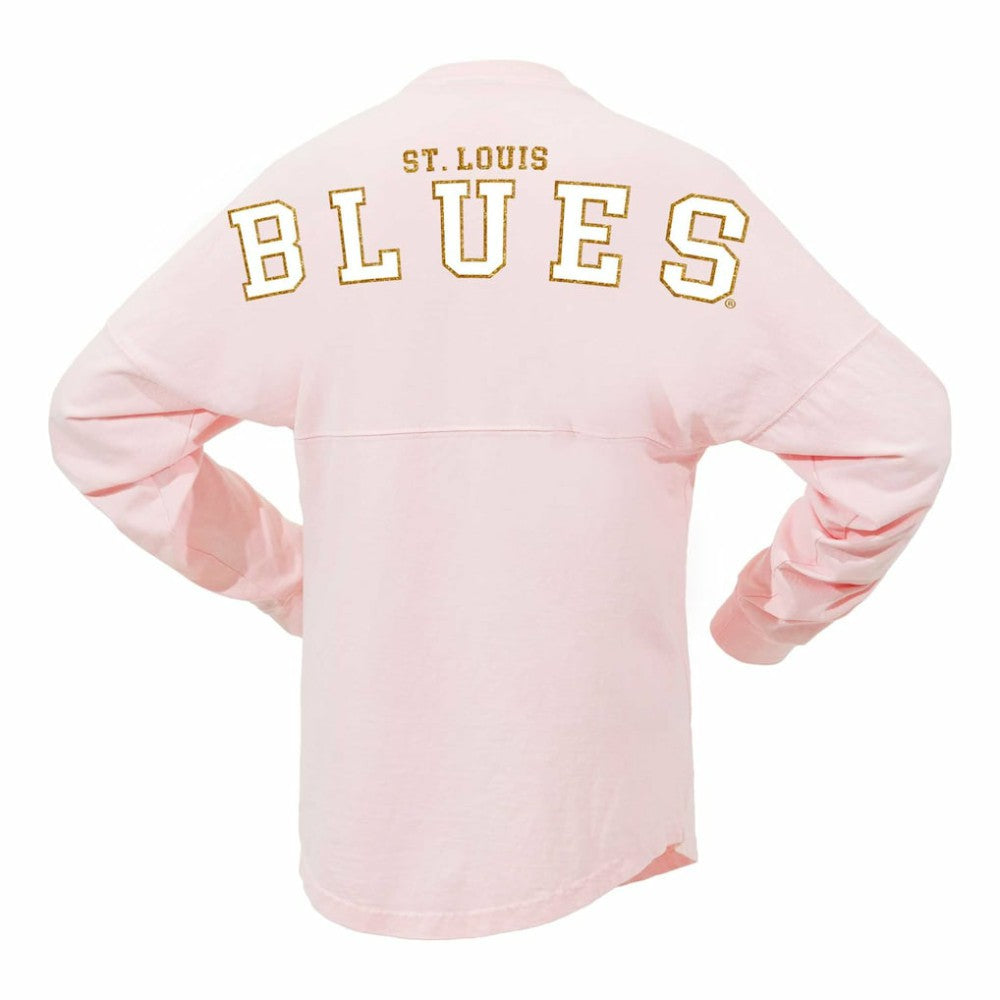St. Louis Blues Fanatics Women's Spirit Jersey Long Sleeve T-Shirt Pink