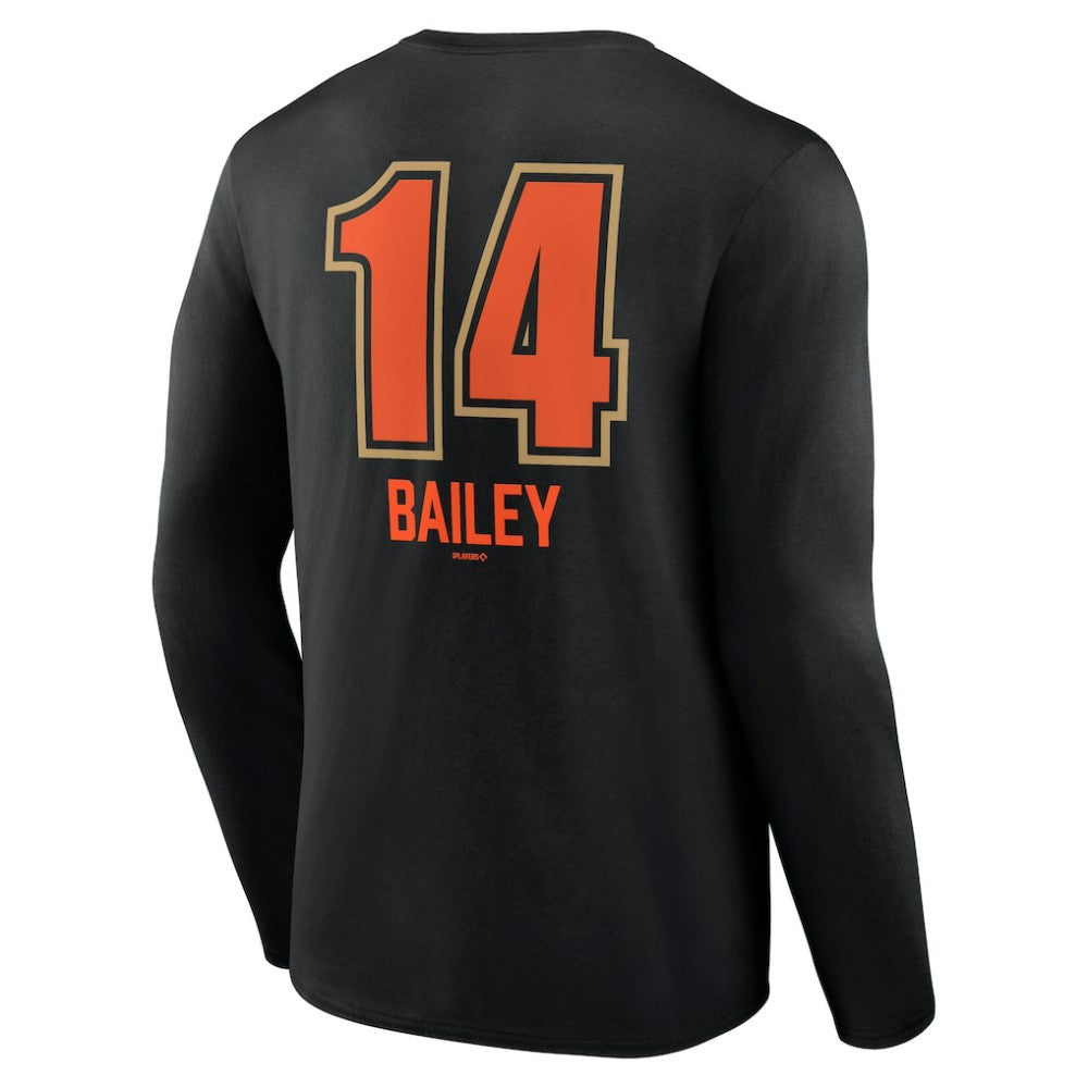 Patrick Bailey San Francisco Giants Name & Number Fastball Long Sleeve T-Shirt Black