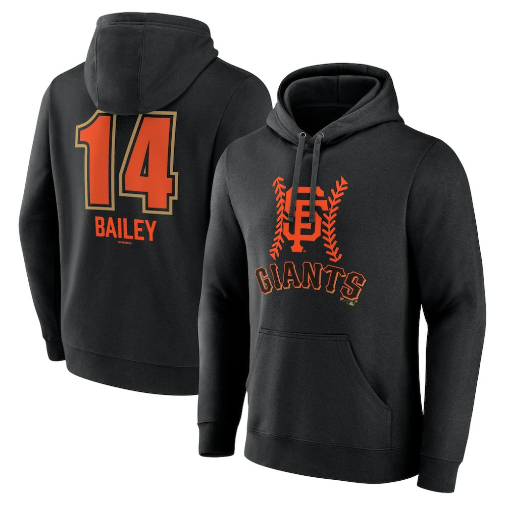 Patrick Bailey San Francisco Giants Name & Number Fastball Pullover Hoodie Black