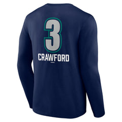J.P. Crawford Seattle Mariners Name & Number Fastball Long Sleeve T-Shirt Navy