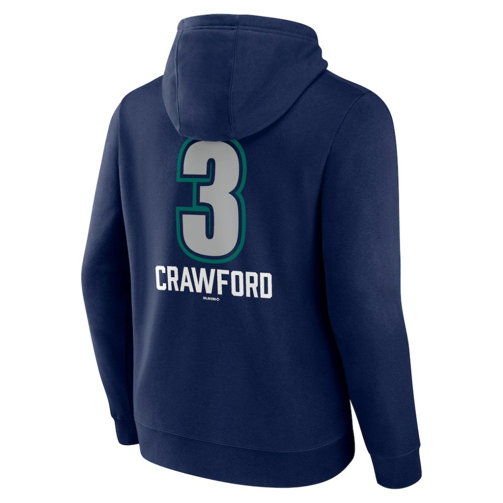 J.P. Crawford Seattle Mariners Name & Number Fastball Pullover Hoodie Navy