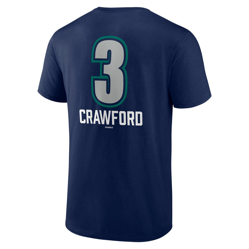 J.P. Crawford Seattle Mariners Name & Number Fastball T-Shirt Navy