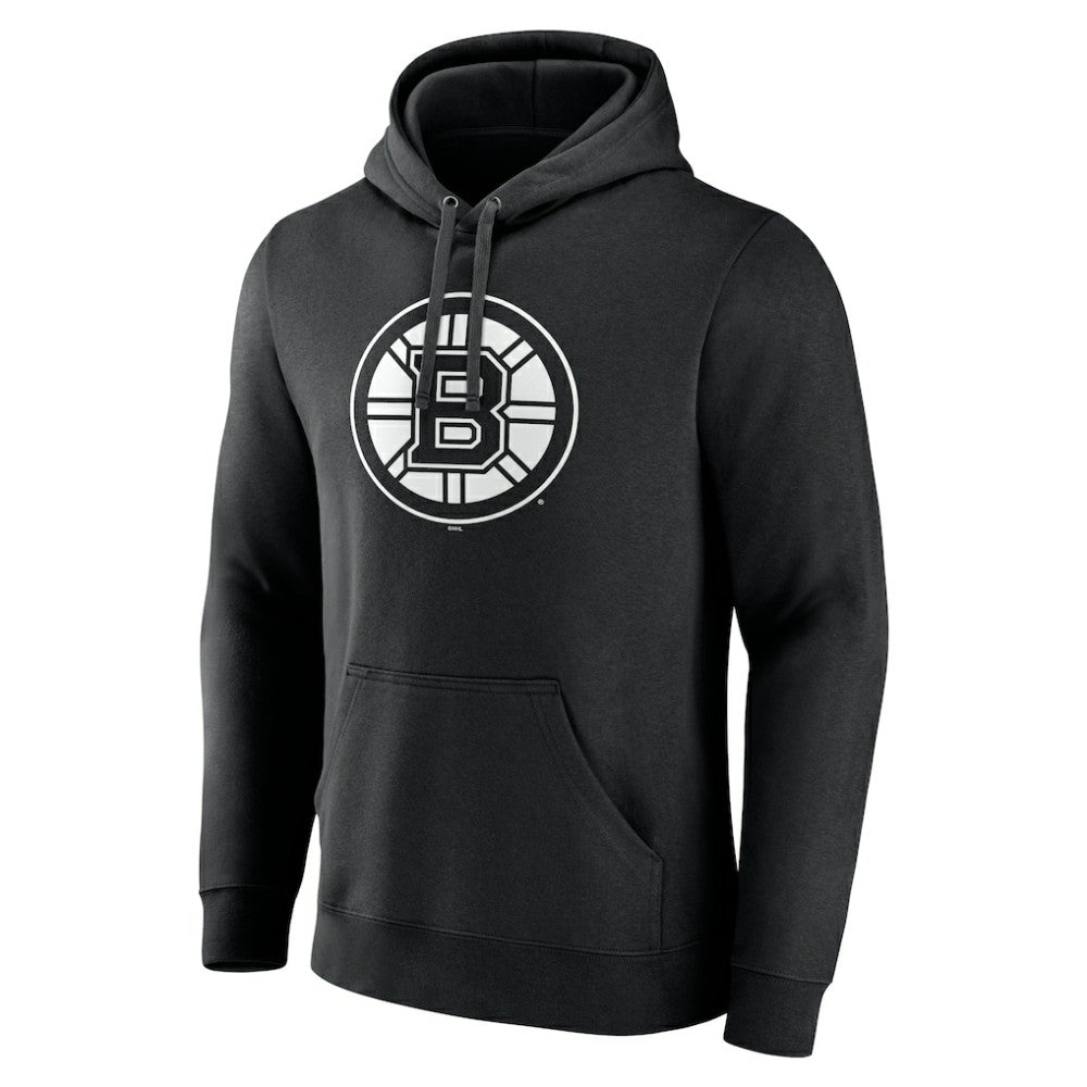 Boston Bruins Personalized Name & Number Monochrome Pullover Hoodie Black
