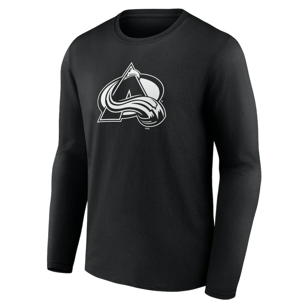 Colorado Avalanche Personalized Name & Number Monochrome Long Sleeve T-Shirt Black