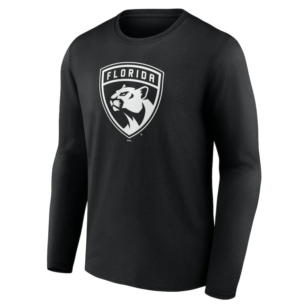 Florida Panthers Personalized Name & Number Monochrome Long Sleeve T-Shirt Black