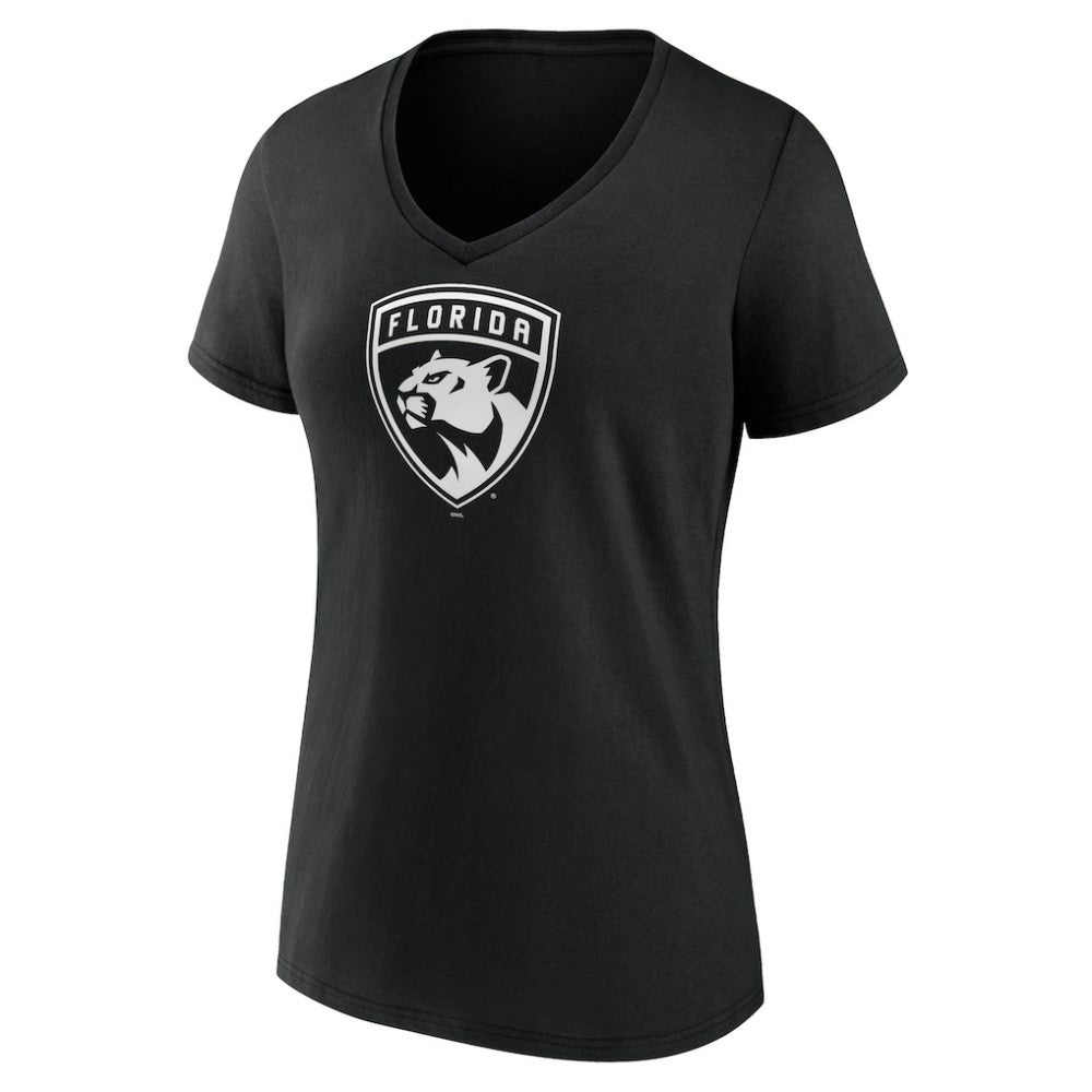 Florida Panthers Women's Personalized Name & Number Monochrome V-Neck T-Shirt Black
