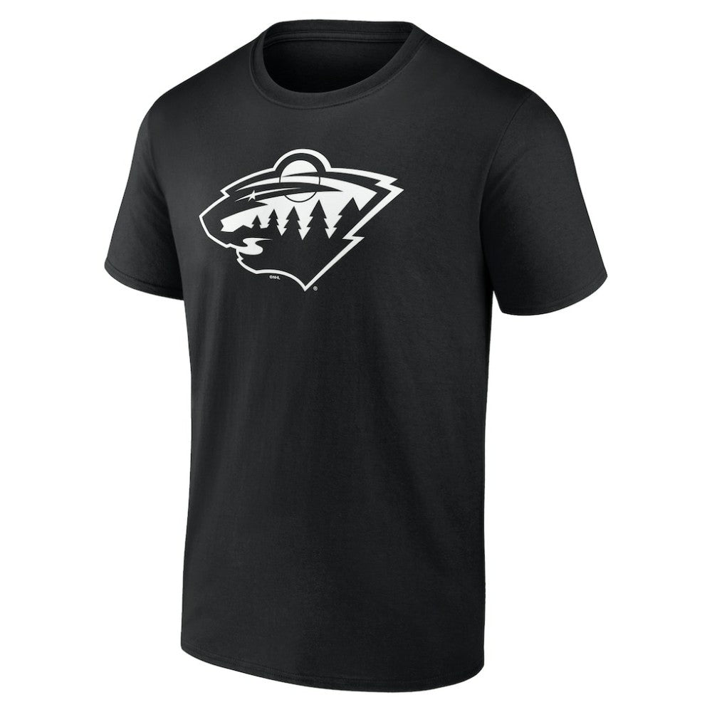 Minnesota Wild Personalized Name & Number Monochrome T-Shirt Black