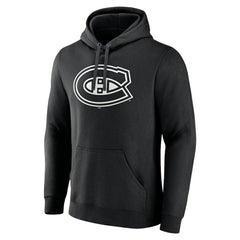 Montreal Canadiens Personalized Name & Number Monochrome Pullover Hoodie Black