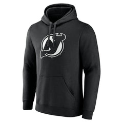 New Jersey Devils Personalized Name & Number Monochrome Pullover Hoodie Black