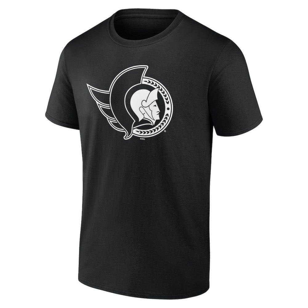 Ottawa Senators Personalized Name & Number Monochrome T-Shirt Black