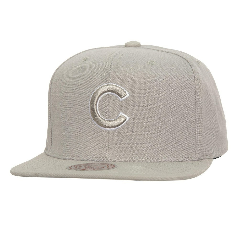 Chicago Cubs Snapback Hat Gray | Mitchell & Ness