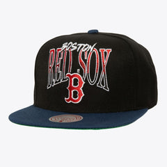 Boston Red Sox Rise Up Snapback Hat Black | Mitchell & Ness
