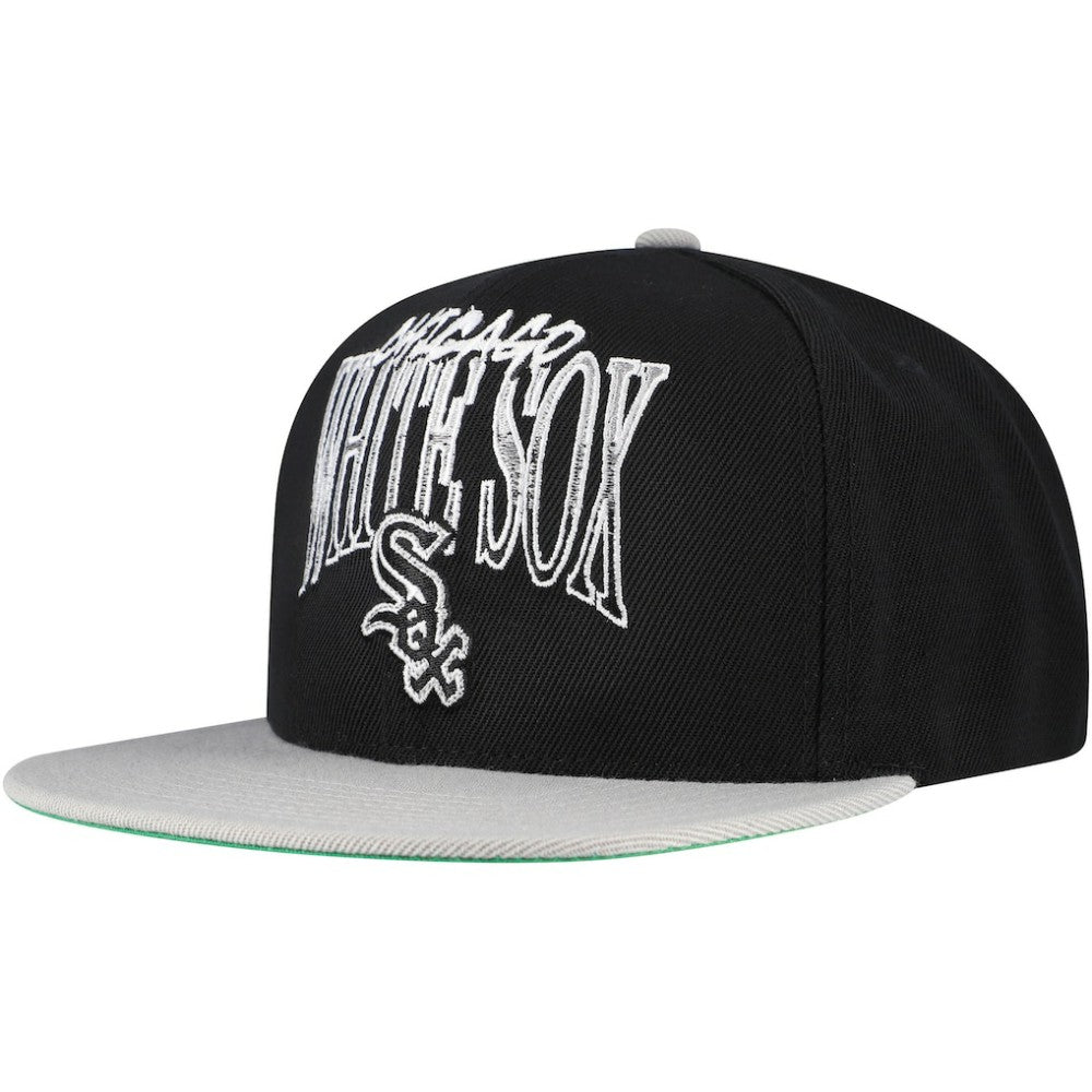 Chicago White Sox Rise Up Snapback Hat Black | Mitchell & Ness