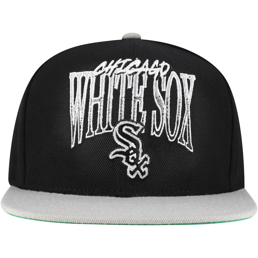 Chicago White Sox Rise Up Snapback Hat Black | Mitchell & Ness