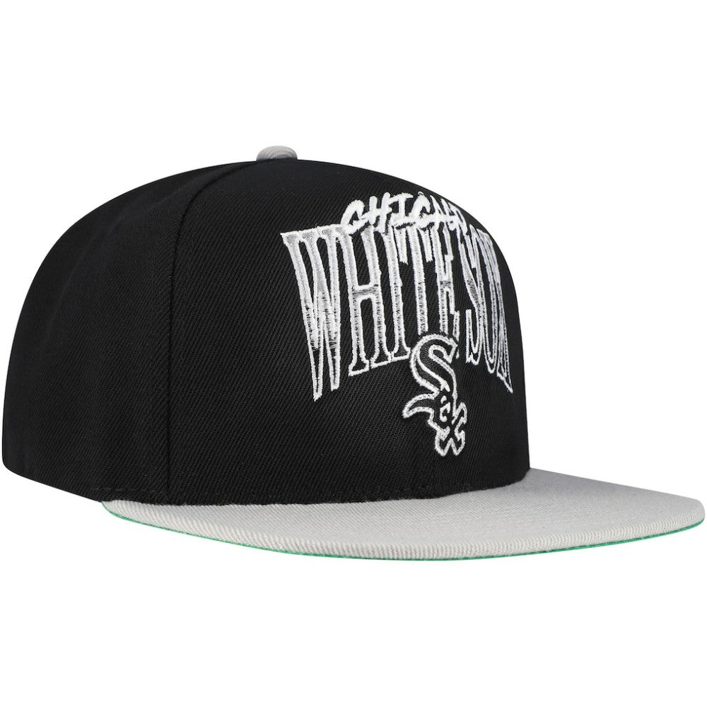 Chicago White Sox Rise Up Snapback Hat Black | Mitchell & Ness