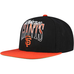 San Francisco Giants Rise Up Snapback Hat Black | Mitchell & Ness