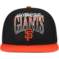 San Francisco Giants Rise Up Snapback Hat Black | Mitchell & Ness