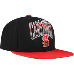 St. Louis Cardinals Rise Up Snapback Hat Black | Mitchell & Ness