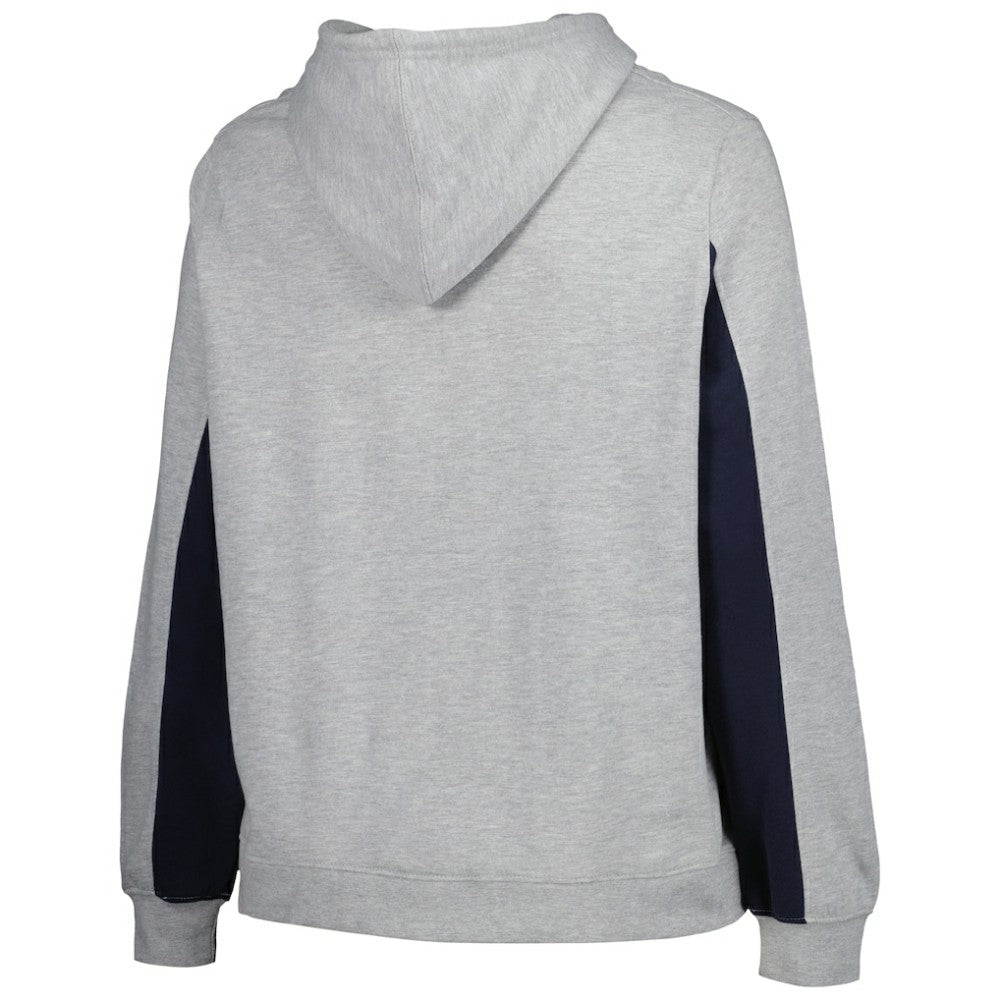 Boston Red Sox Profile Women's Plus Size Pullover Jersey Hoodie Heather Gray