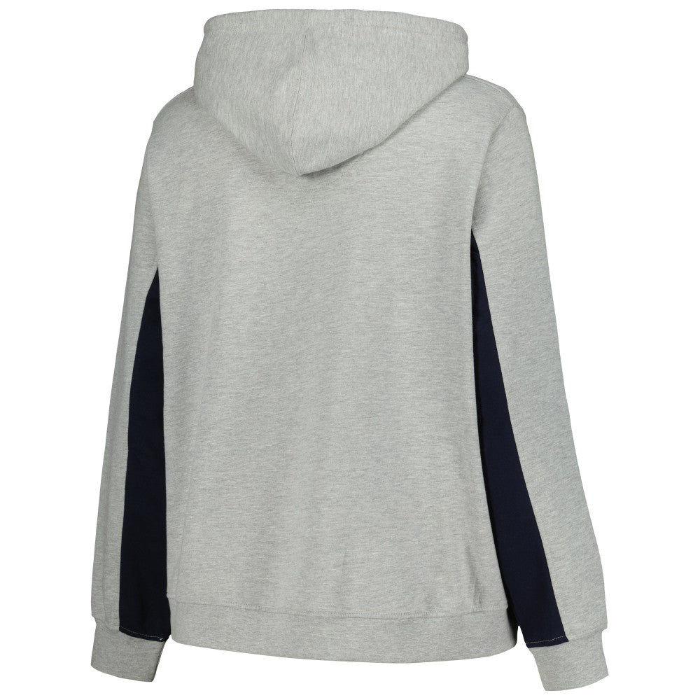 Milwaukee Brewers Profile Women's Plus Size Pullover Jersey Hoodie Heather Gray
