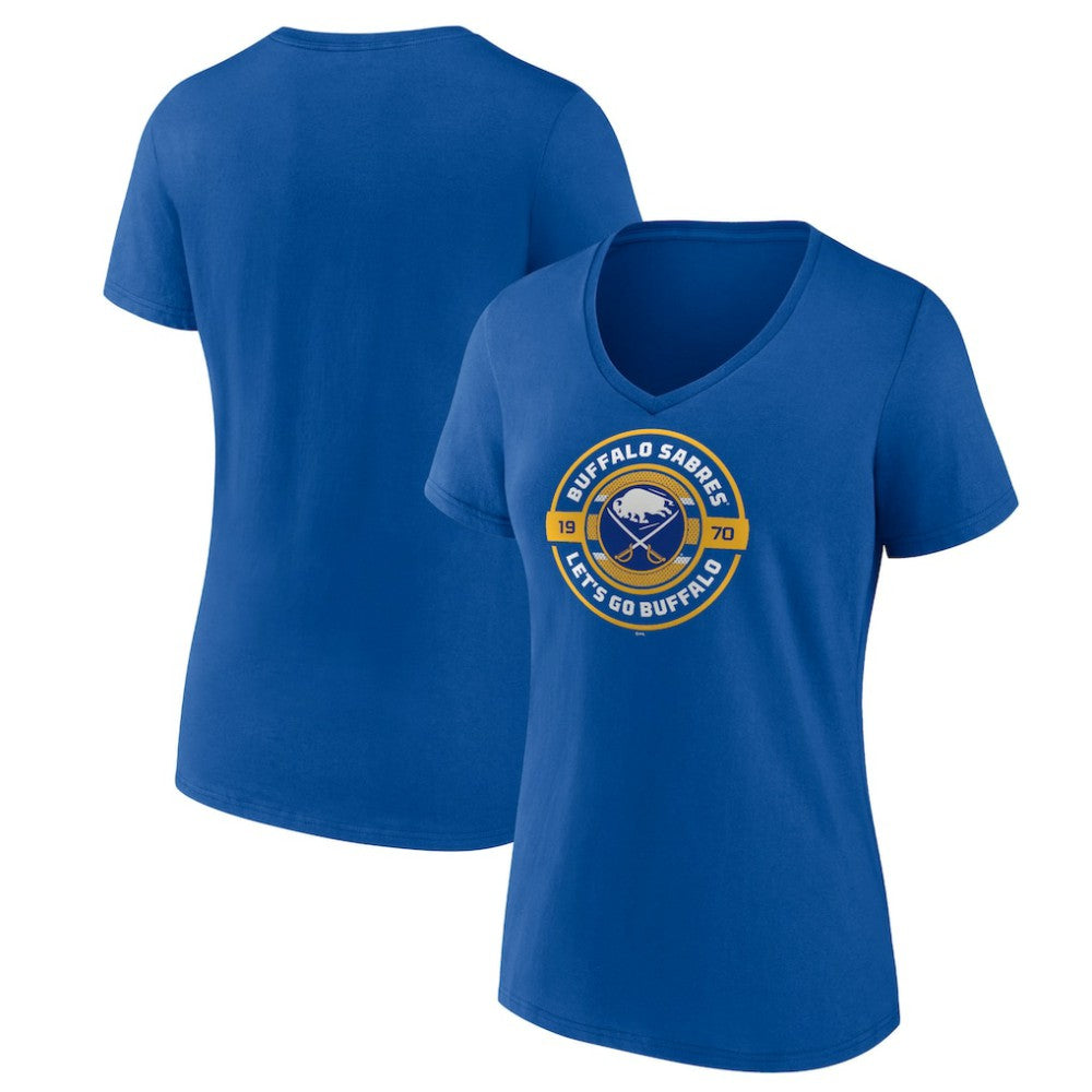 Buffalo Sabres Women's Native V-Neck T-Shirt Royal