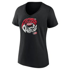 Carolina Hurricanes Women's Native V-Neck T-Shirt Black