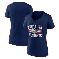 New York Islanders Women's Americana Team V-Neck T-Shirt Navy