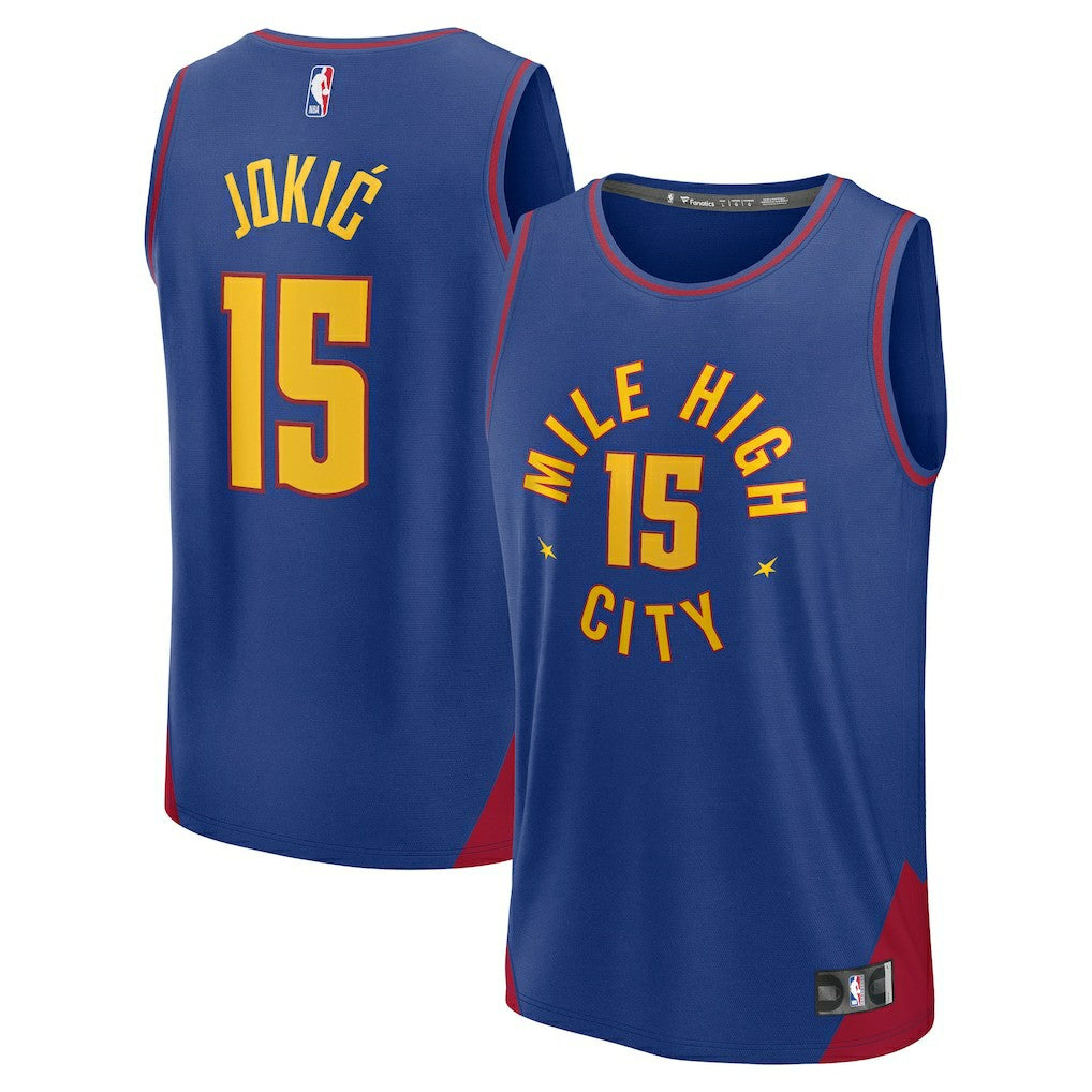 Nikola Jokic Denver Nuggets Fast Break Replica Player Jersey sale - Statement Editi- Blue