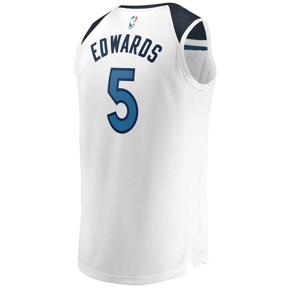 Anthony Edwards Minnesota Timberwolves Fast Break Replica Player Jersey - Association Edition - White