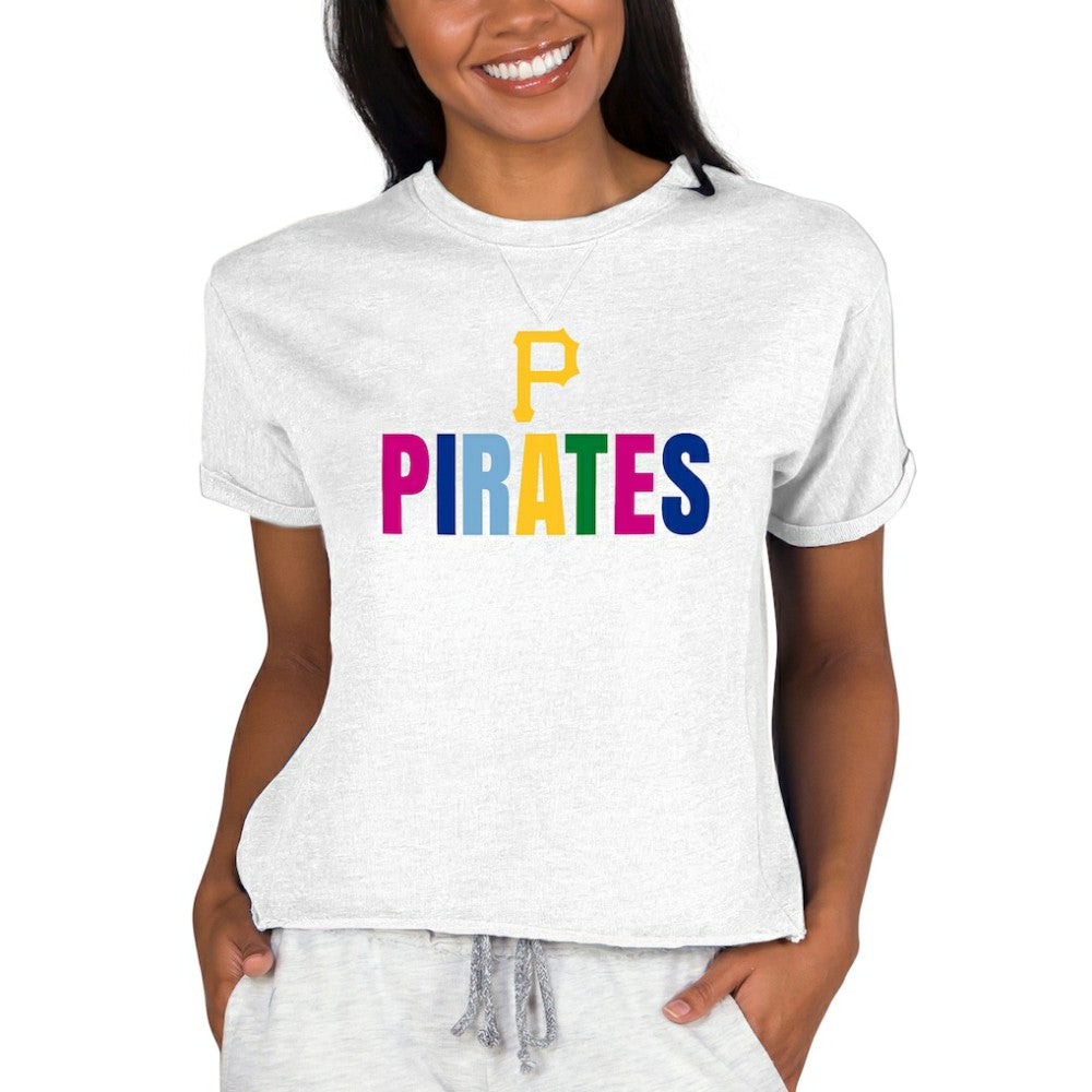 Pittsburgh Pirates Concepts Sport Women's Mainstream Terry Sweatshirt Oatmeal