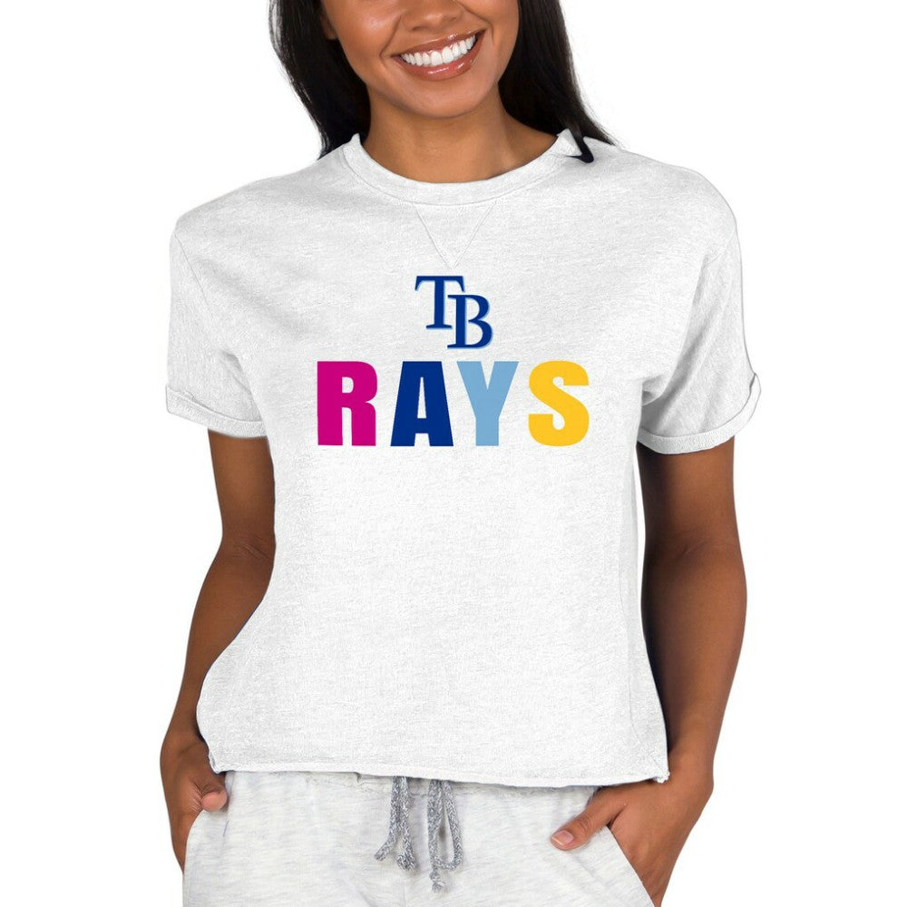 Tampa Bay Rays Concepts Sport Women's Mainstream Terry Sweatshirt Oatmeal
