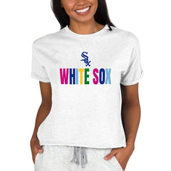 Chicago White Sox Concepts Sport Women's Mainstream Terry Sweatshirt Oatmeal