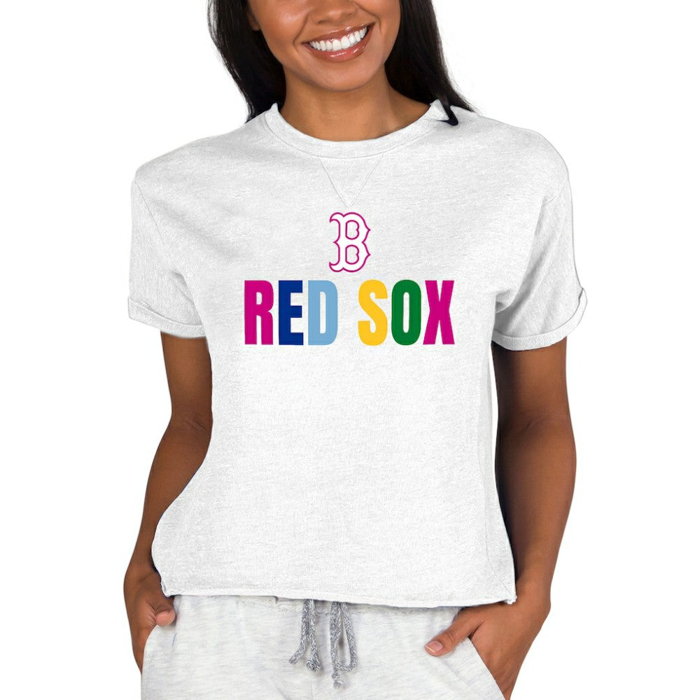Boston Red Sox Concepts Sport Women's Mainstream Terry Sweatshirt Oatmeal