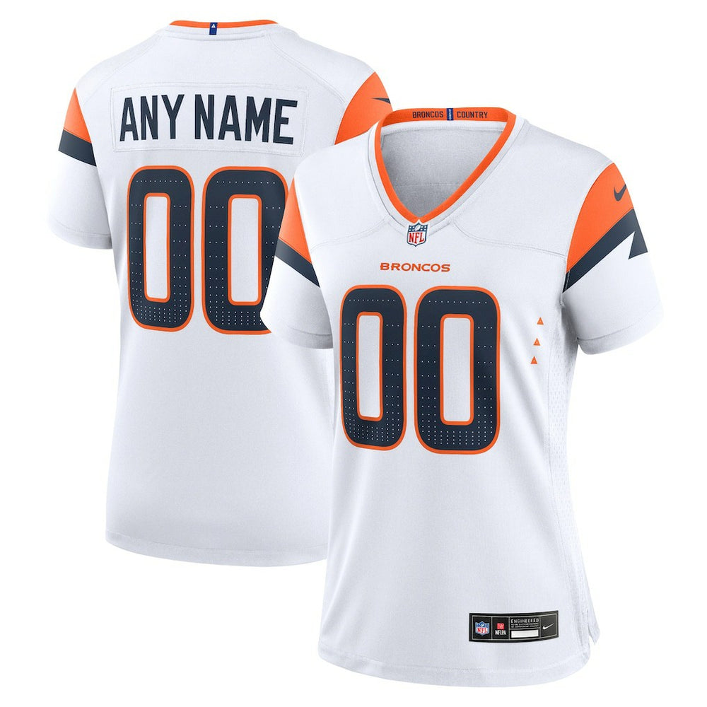 Denver Broncos Women's Mile High Collection Custom Game Jersey - White