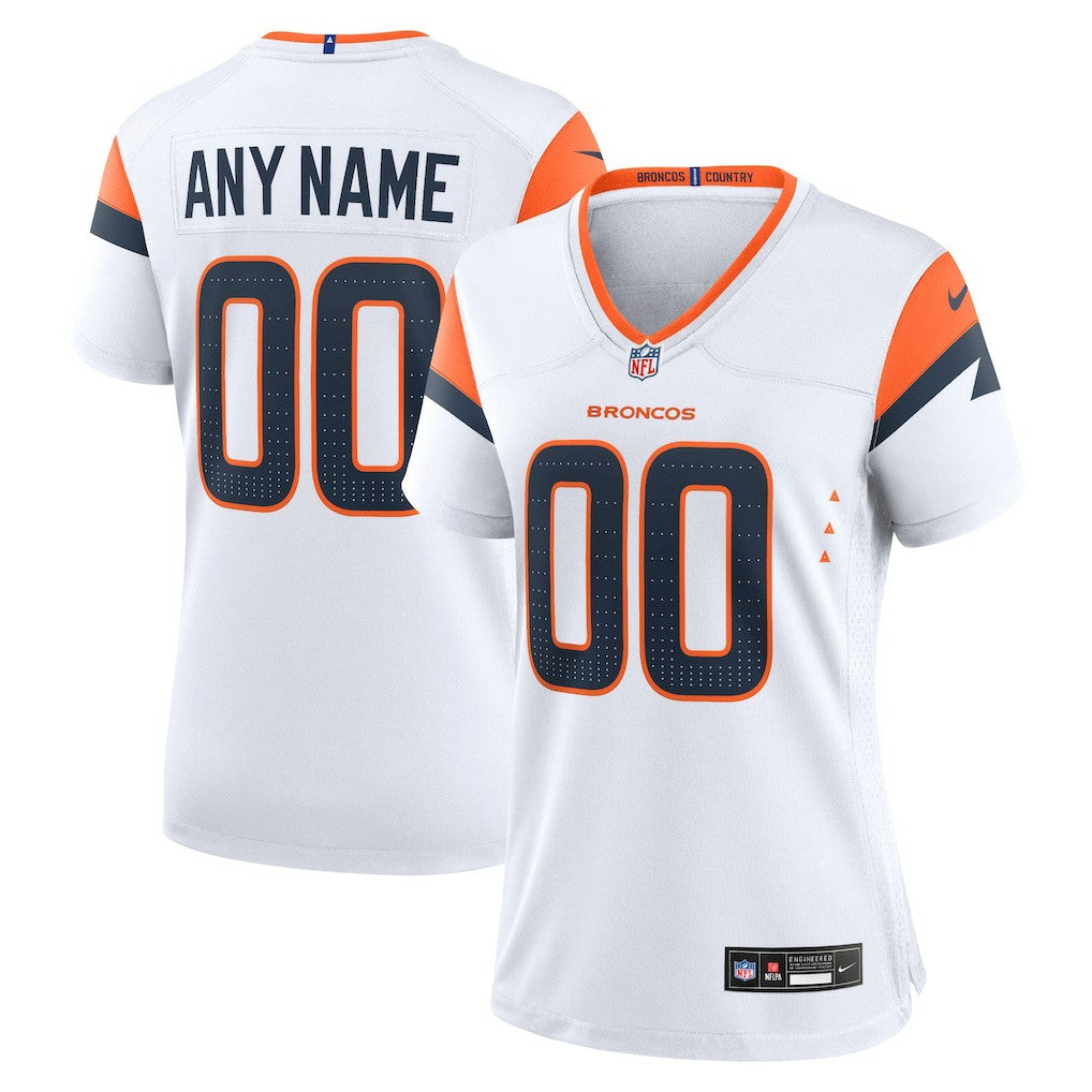 Denver Broncos Women's Mile High Collection Custom Game Jersey - White
