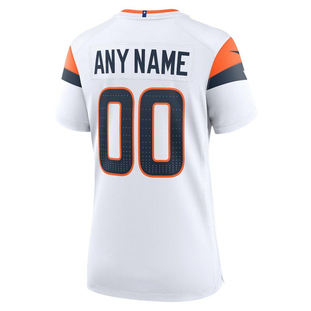 Denver Broncos Women's Mile High Collection Custom Game Jersey - White