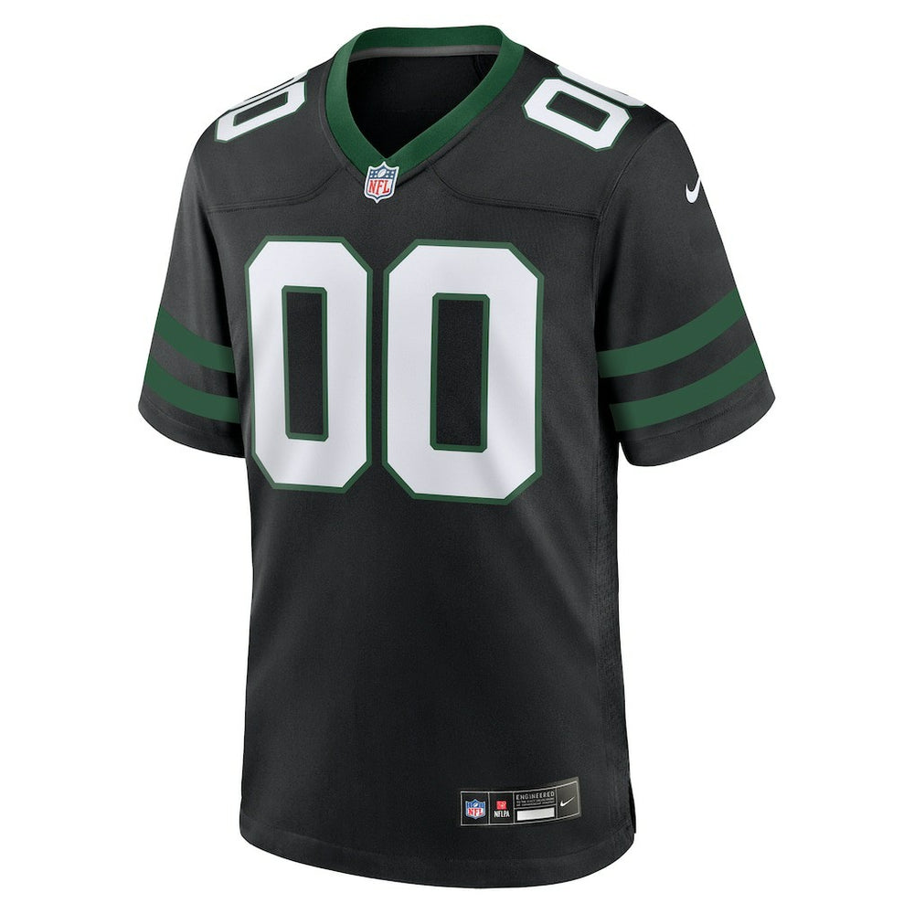 New York Jets Alternate Custom Game Jersey - Legacy Black