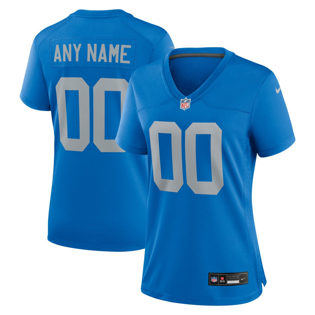 Detroit Lions Women's Alternate Custom Game Jersey - Blue
