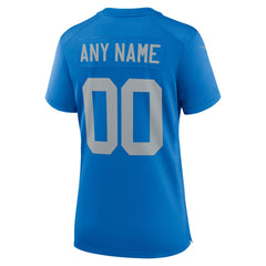 Detroit Lions Women's Alternate Custom Game Jersey - Blue