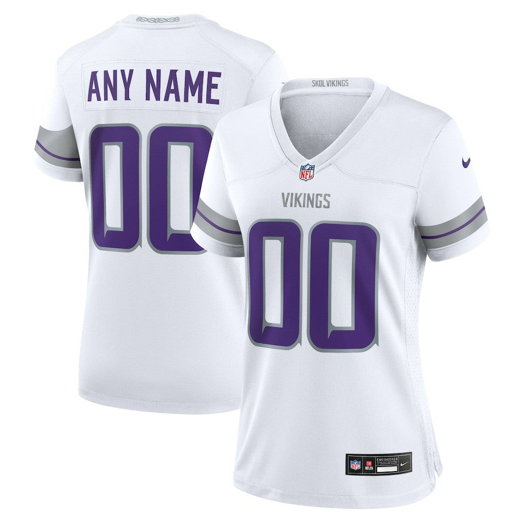Minnesota Vikings Women's Alternate Custom Game Jersey - White
