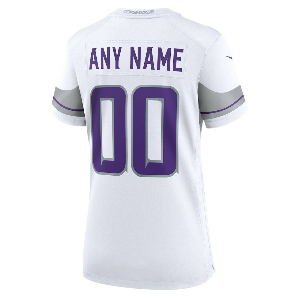 Minnesota Vikings Women's Alternate Custom Game Jersey - White