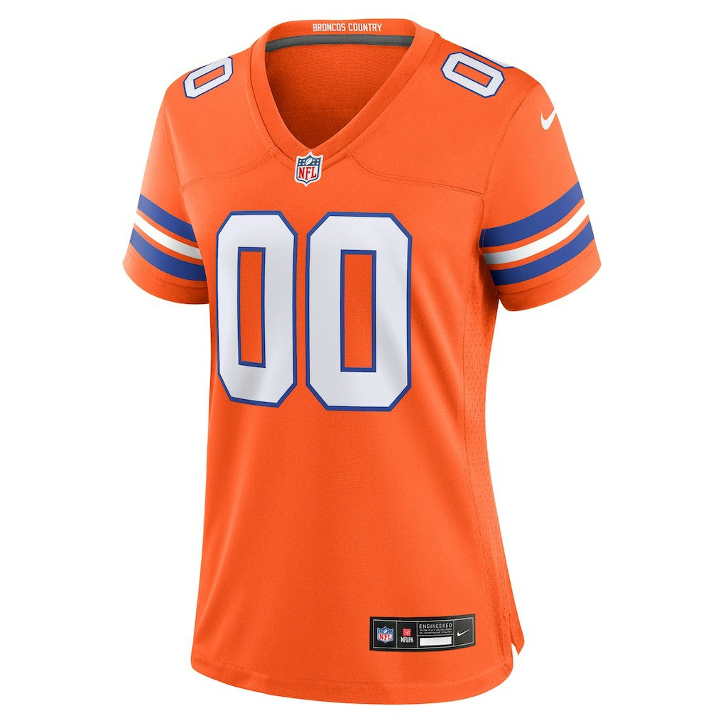 Denver Broncos Women's Mile High Collection 1977 Throwback Custom Game Jersey - Orange