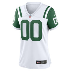 New York Jets Women's Classic Alternate Custom Replica Jersey - White