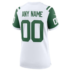 New York Jets Women's Classic Alternate Custom Replica Jersey - White