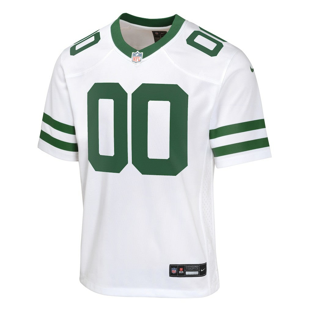 New York Jets Youth Custom Game Jersey - Legacy White