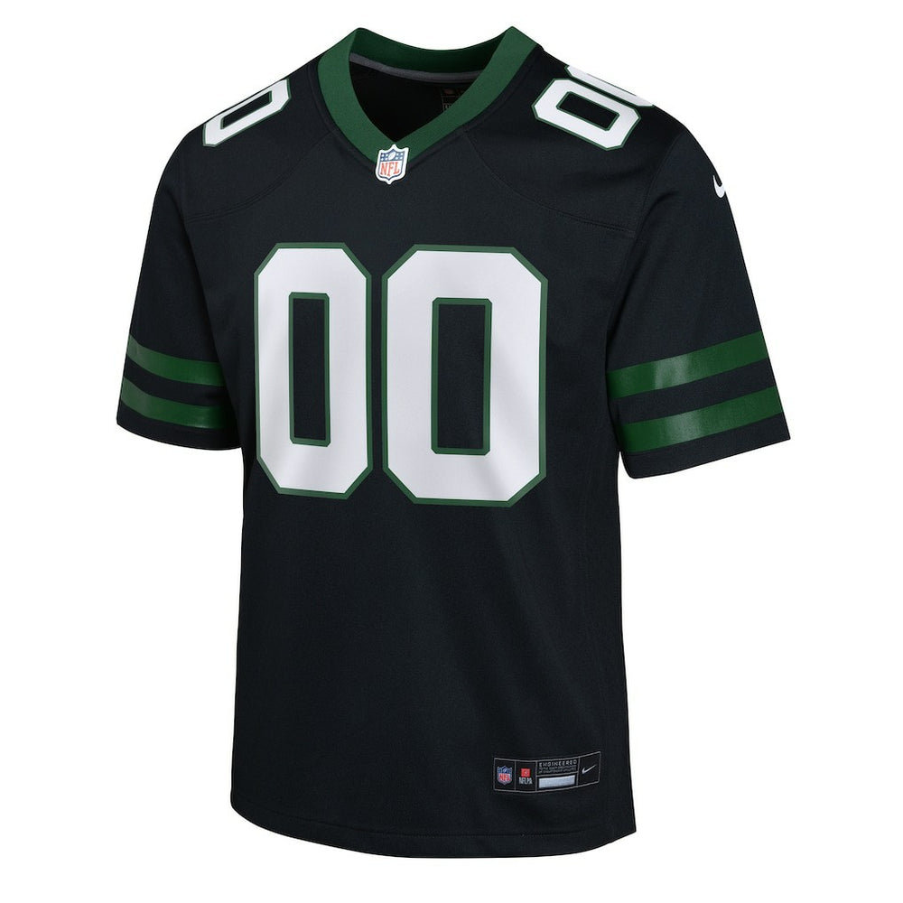 New York Jets Youth Alternate Custom Game Jersey - Black