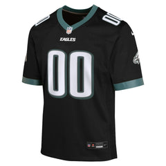 Philadelphia Eagles Youth Alternate Custom Game Jersey - Black
