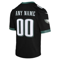 Philadelphia Eagles Youth Alternate Custom Game Jersey - Black
