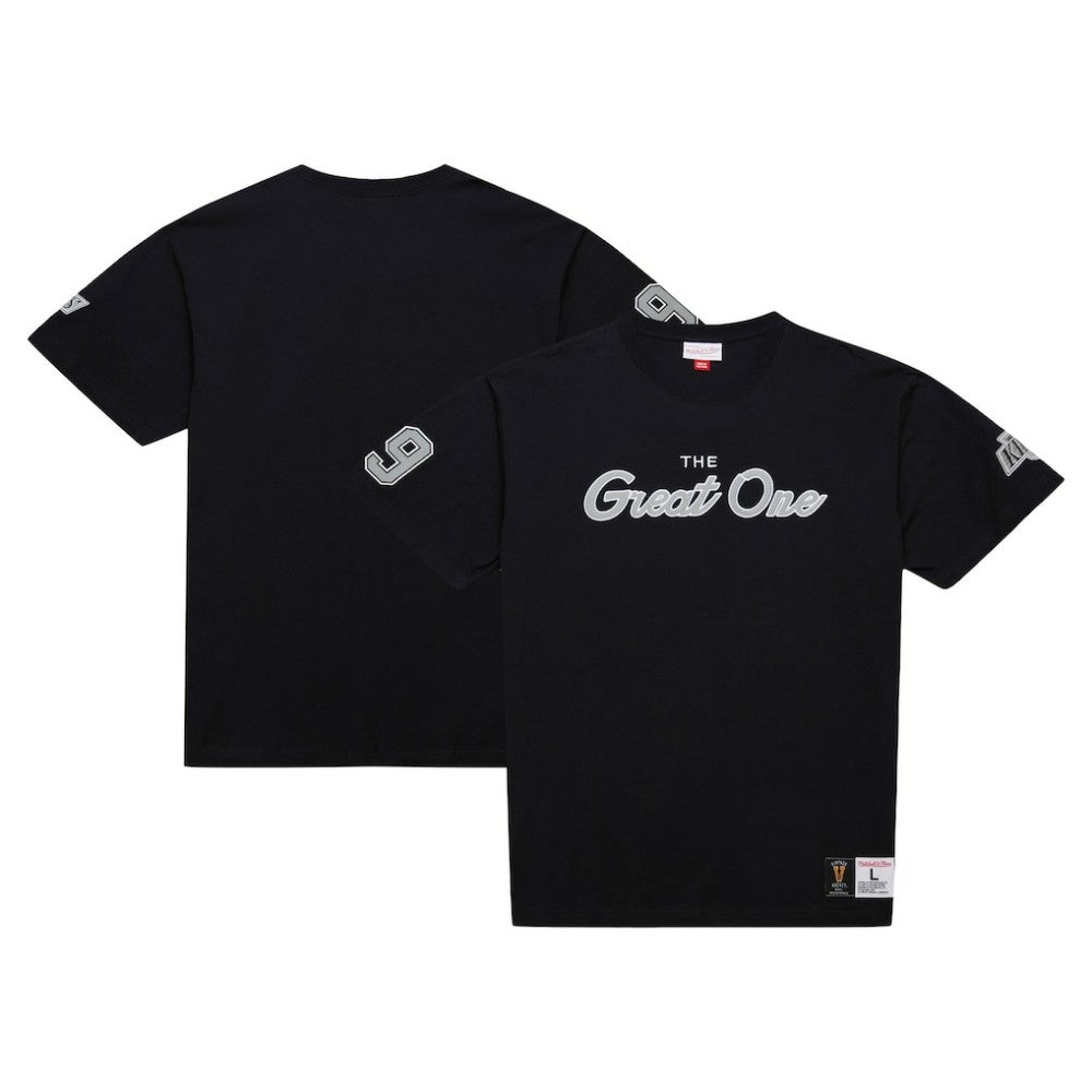 Wayne Gretzky Los Angeles Kings Mitchell & Ness Premium Nickname Vintage Logo T-Shirt Black