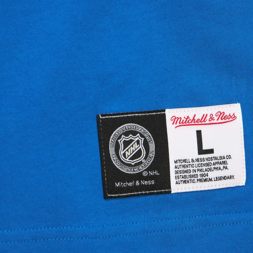 Mark Messier New York Rangers Mitchell & Ness Premium Nickname Vintage Logo T-Shirt Blue